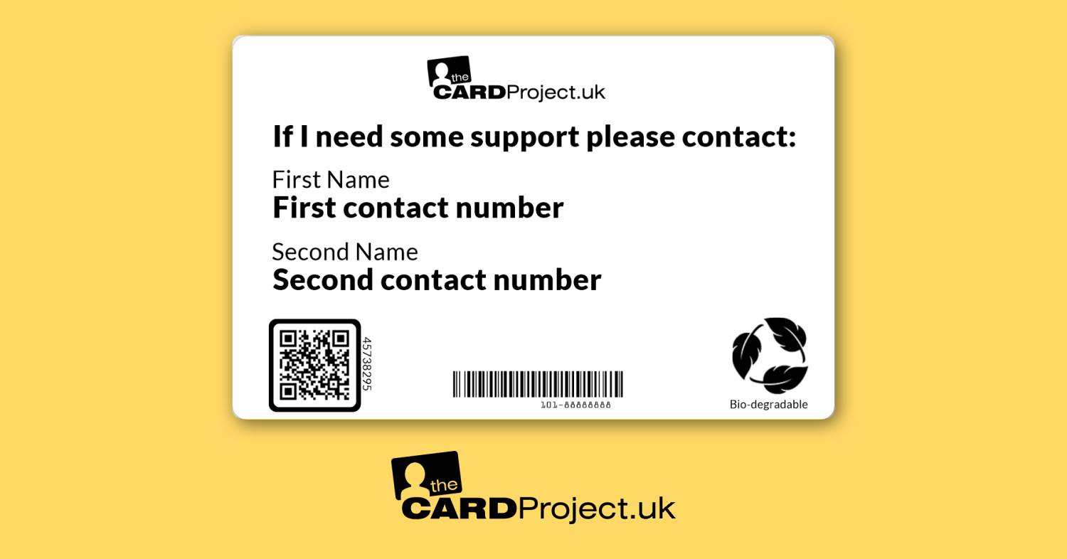 Deaf, Sign Language Awareness Mono Medical ID Alert Card  (REAR)